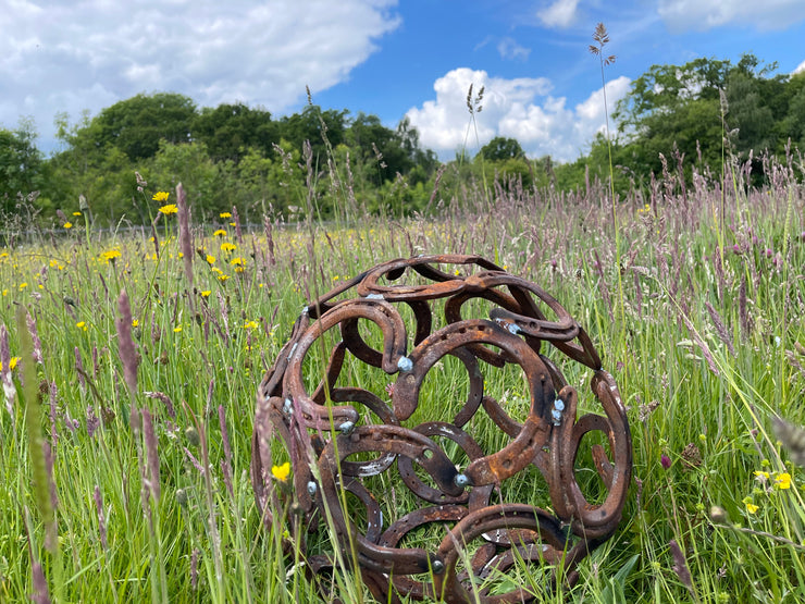 Horseshoe Sphere Garden Ball Sculpture