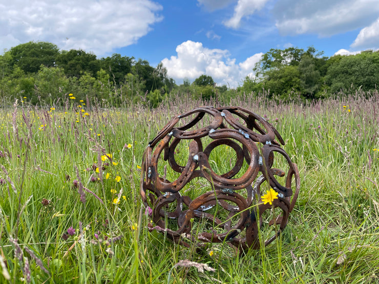 Horseshoe Sphere Garden Ball Sculpture