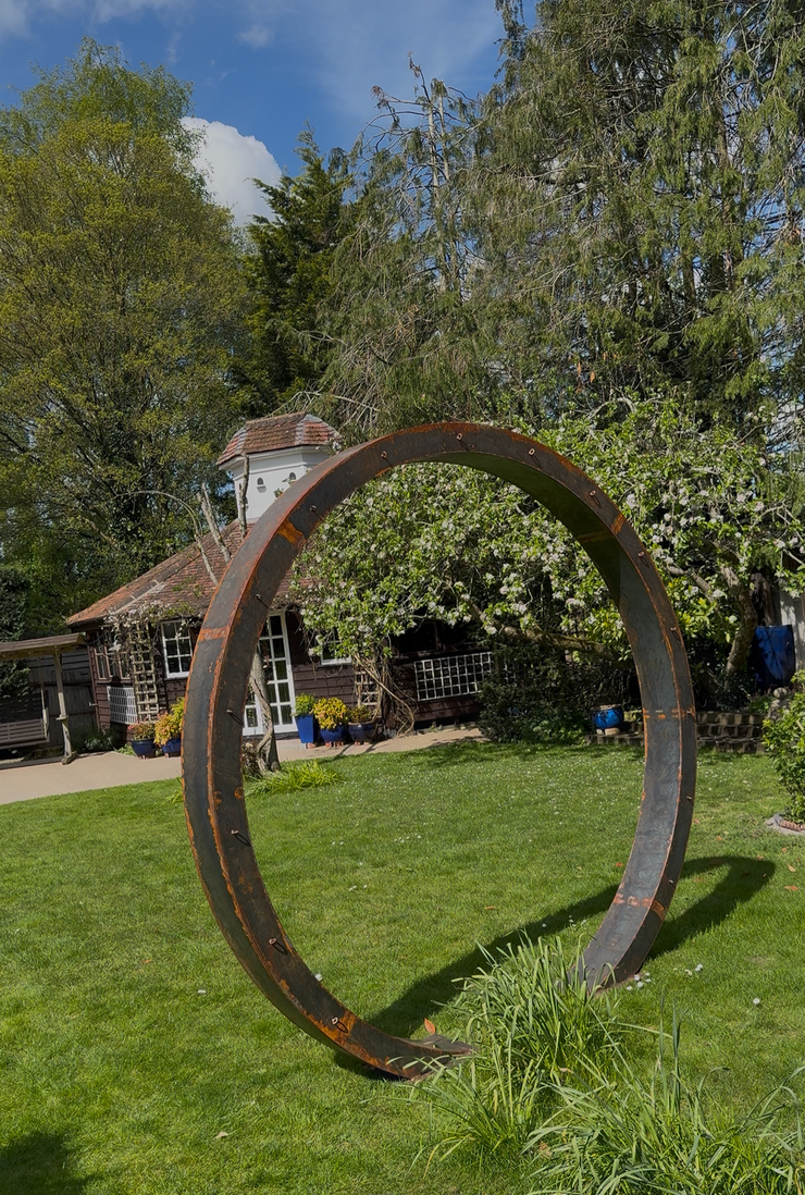 Rustic Moon Gate Archway Sculpture Architectural