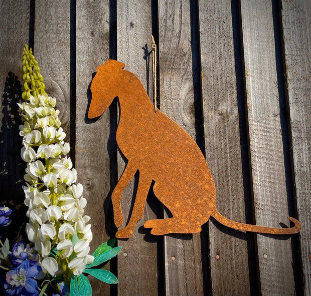 Sitting Whippet Wall Sign