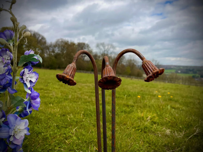 Bluebell Sculpture Rustic Garden Art
