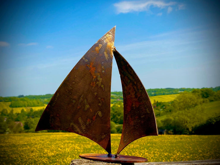 Large Sail Sailing Boat Sculpture