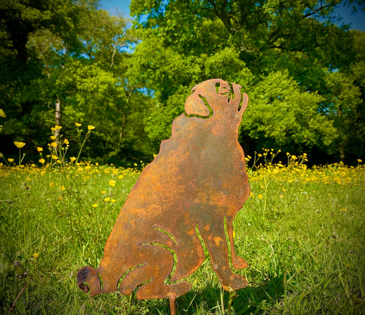 Pug Garden Stake