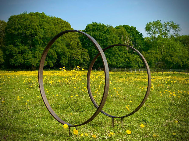 Large Pair Of Rings Sculpture