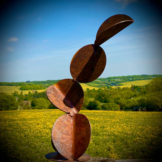 Small Abstract Double Butterfly Sculpture