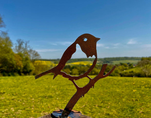 Rusty Metal Bird. Garden Metal Art. Decoration Corten Steel. Bird  Silhouette. Corten Bird. Metal Bird Gift. Garden Lovers -  UK