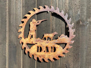 Exterior Rustic Dad Sign Dad   Shooting Countryside Game Keeper Garden Wall Art Sign Hanging Metal Rustic Art  Present