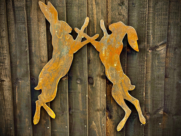 Boxing Hares Wall Art