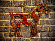 Large Exterior Rustic Rusty Jack Russell Dog Garden Wall Hanger House Gate Fence Sign Hanging Metal Art Sculpture  Gift