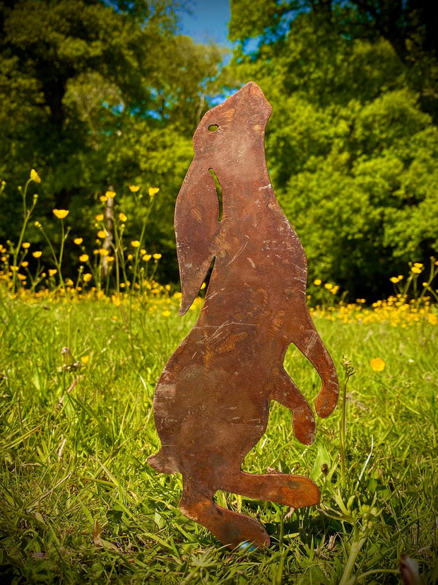 Large Moon Hare Garden Stake
