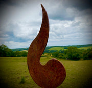 Large Single Flame Abstract Sculpture