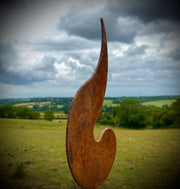 Large Single Flame Abstract Sculpture