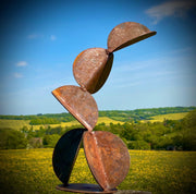 Small Abstract Double Butterfly Sculpture
