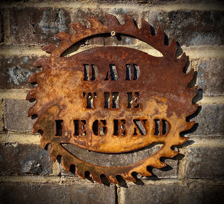 Exterior Rustic Dad The Legend Dad   Father Dad Present Garden Wall Art Shed Sign Hanging Metal Rustic Art  Gift   Present
