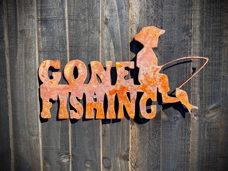 Medium Gone Fishing Wall Art