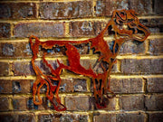 Small Exterior Rustic Rusty Jack Russel Dog Garden Wall Hanger House Gate Sign Hanging Metal Art Sculpture  Gift   Present