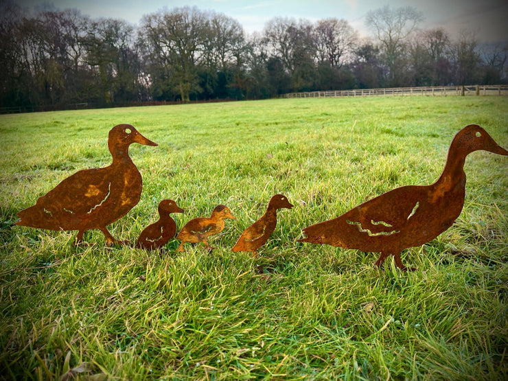 Duck Family Garden Stake