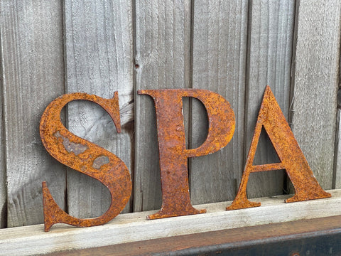 Rusty Metal Letters Numbers Symbols Font Text Words Name Custom Rustic Sign Rusted Metal Yard Art Garden Art Gift   Present