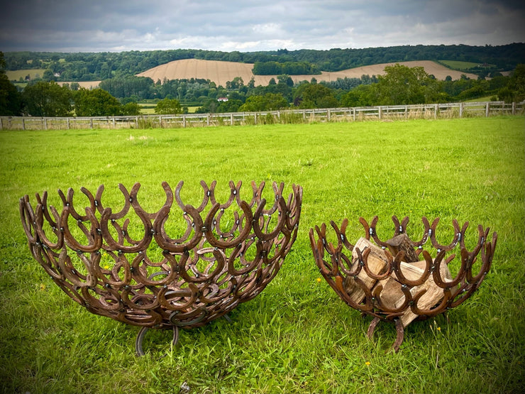 Horseshoe Firepit Ash Pan - Horse Shoe Sculpture