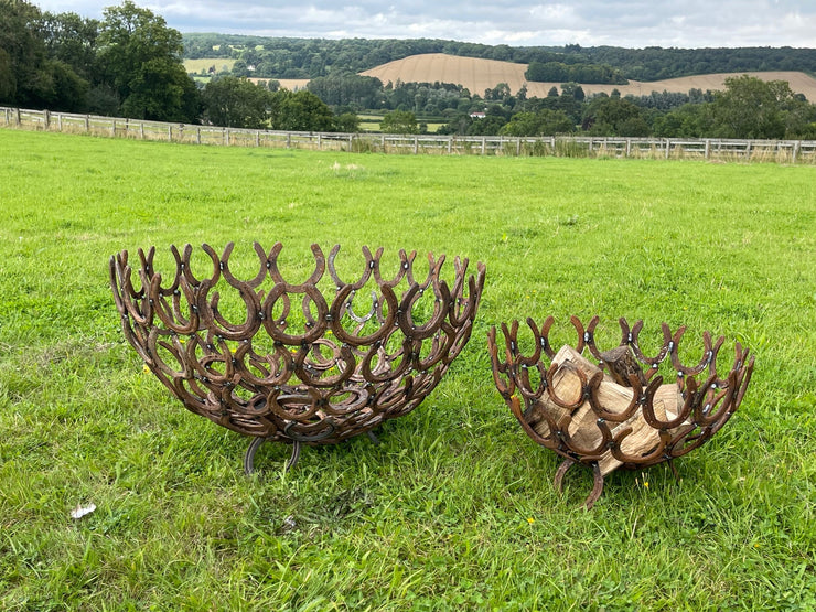 Horseshoe Firepit Ash Pan - Horse Shoe Sculpture