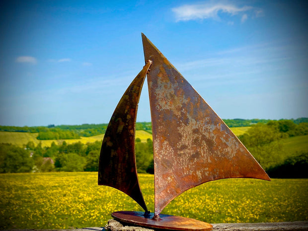 Medium Sail Sailing Boat Sculpture